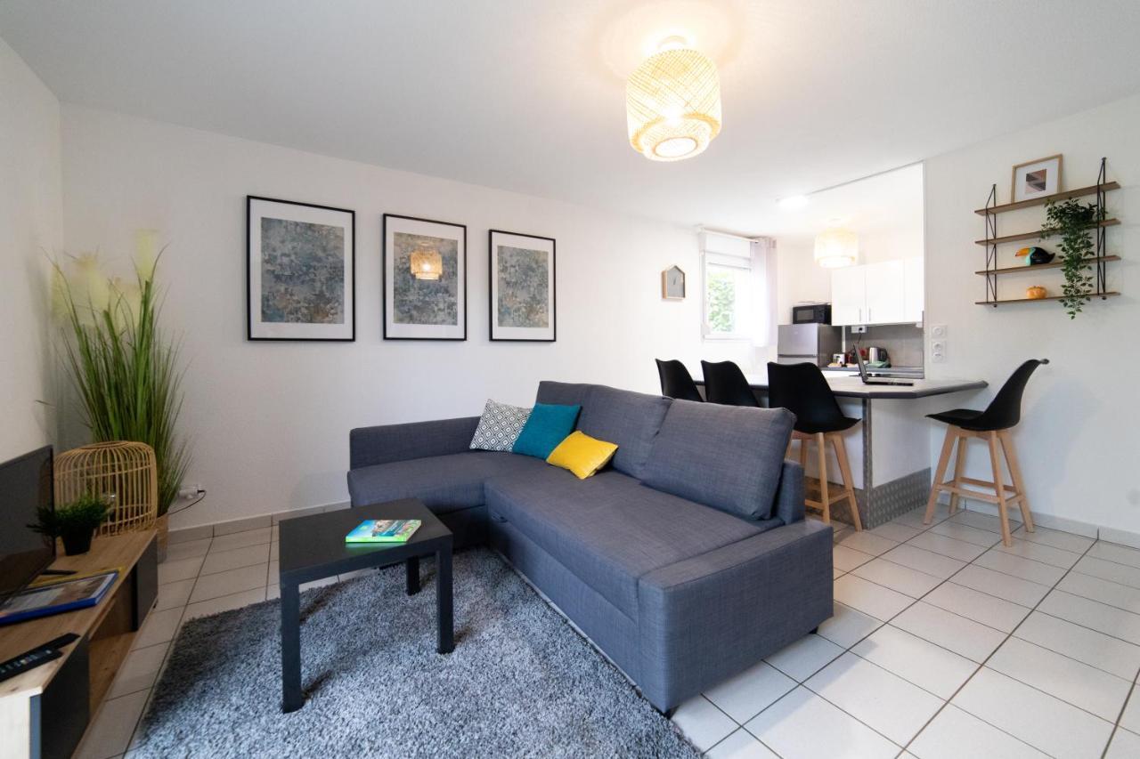 My Cozy Flat Blagnac - T2 - Free Parking - Terrasse - Jardin公寓 外观 照片